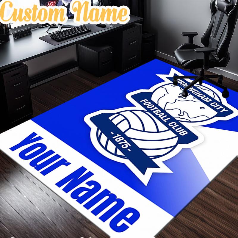 Custom Name Birmingham Football Club  Rug, Office Rug, Chair Rug, Carpet for Living Rooms, Doormat Game Rug Home Decor Christmas Gifts