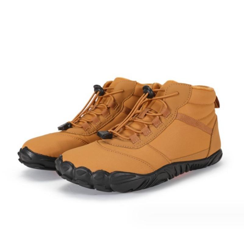 Outdoor Casual Velvet Winter Thermal Shoes Thickened Mountaineering Cotton Shoes Five-finger Large-size Wear-resistant Snow Boots