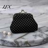 Retro Polka Dot Purse Women Coin Purse, Printing Mini Lightweight Pouch, Pocket Size Compact Storage Kiss Lock for Coins Earrings Hair Ties