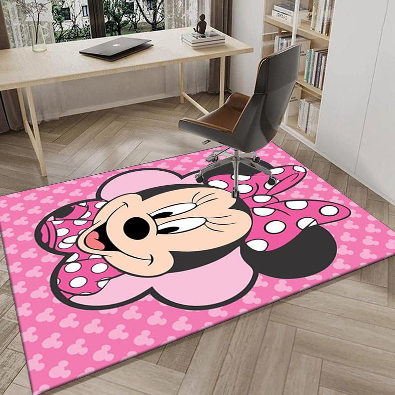 Pink Mouse Artwork Printed Area Rug for Office, Chair Rug, Decorative Carpet Floor Mat, Large Size Fan gifts Christmas gifts