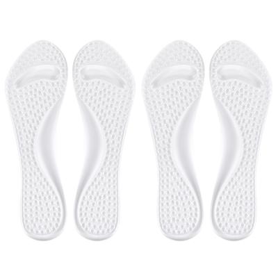 2 Pairs Shoe Pad Transparent Silicone 3 4 Shakeproof Massaging Foot Pad for Fatigue Relief