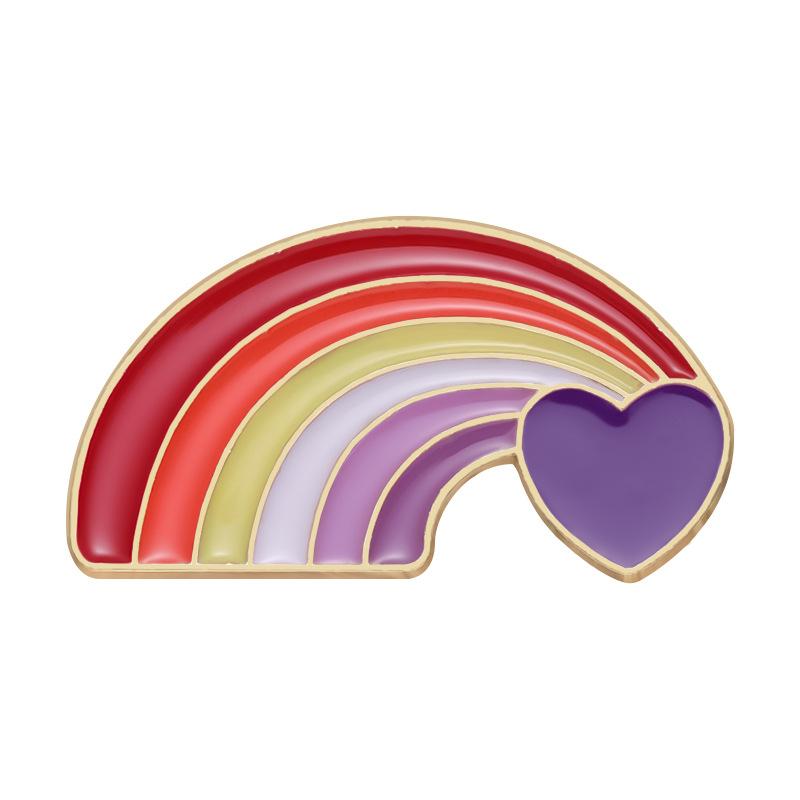 Rainbow Colorful Flag Enamel Pin Funny Brooch Cartoons Badge For Bags Jeans Hoodies Denim Lapel Pin Jewelry Kids Best Gift