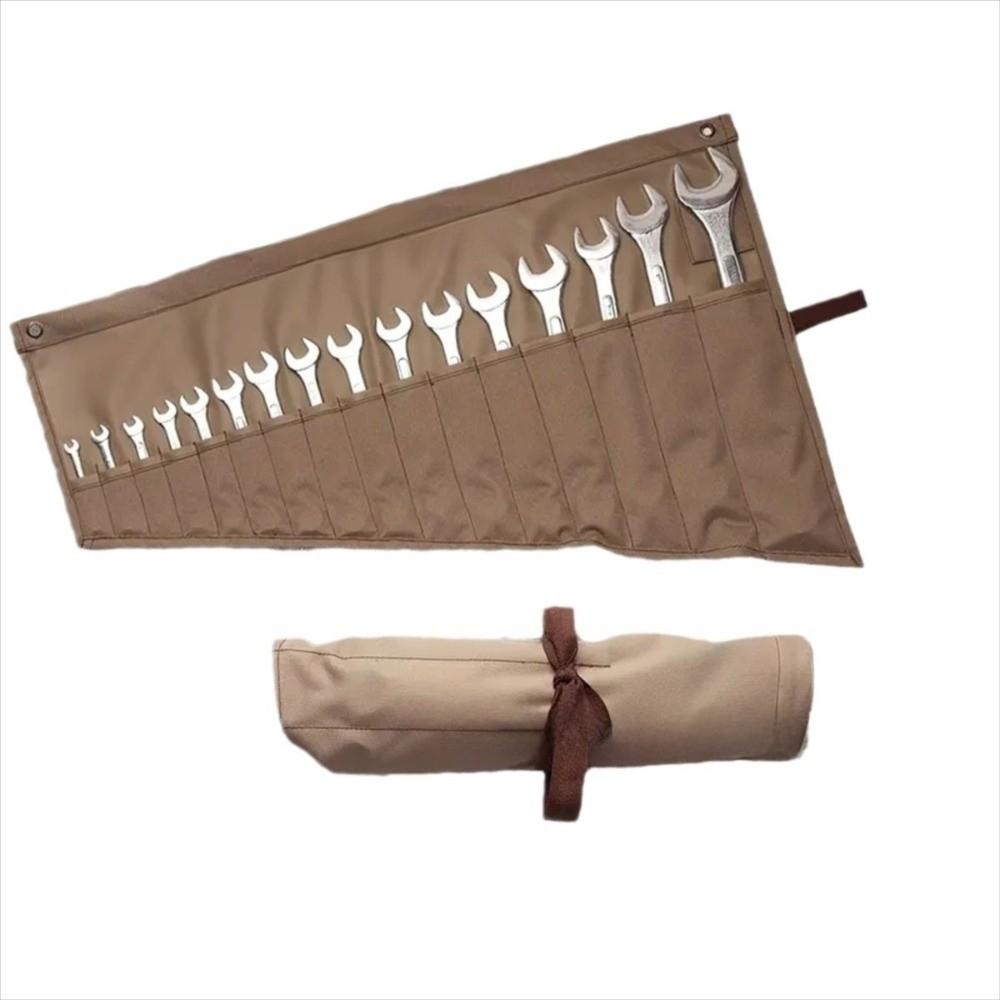 16-Pocket Tool Storage Bag Multi-Purpose Wrench Pouch Portable Wrench Storage Bag
