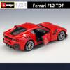 Bburago 1:24 Ferrari F12 TDF Alloy Sports Car Model Diecasts Metal Toy Racing Vehicles Car Model Simulation Collection Kids Gift