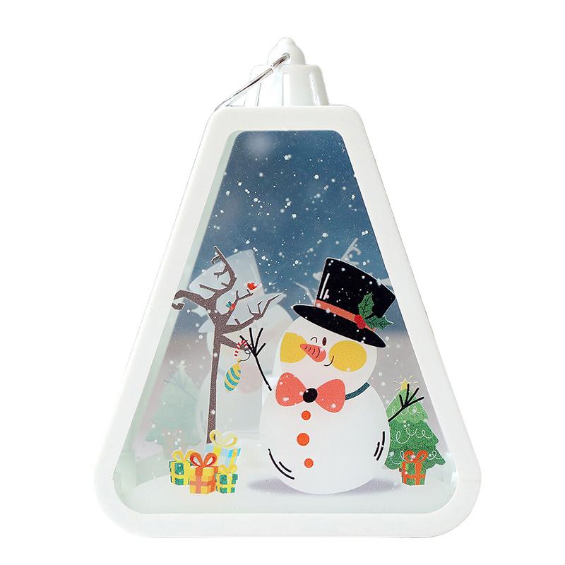Christmas Retro Wind Lamp,Christmas Led Candle Holders,Snow Globe Lantern Santa Lighted Gifts,Winter Xmas Illuminated Ornament