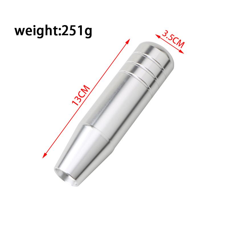Universal Auto 13cm Length Manual Transmission Gear Aluminum Gear Shift Knob Racing Car Shift Gear Knob With 3 Adapters