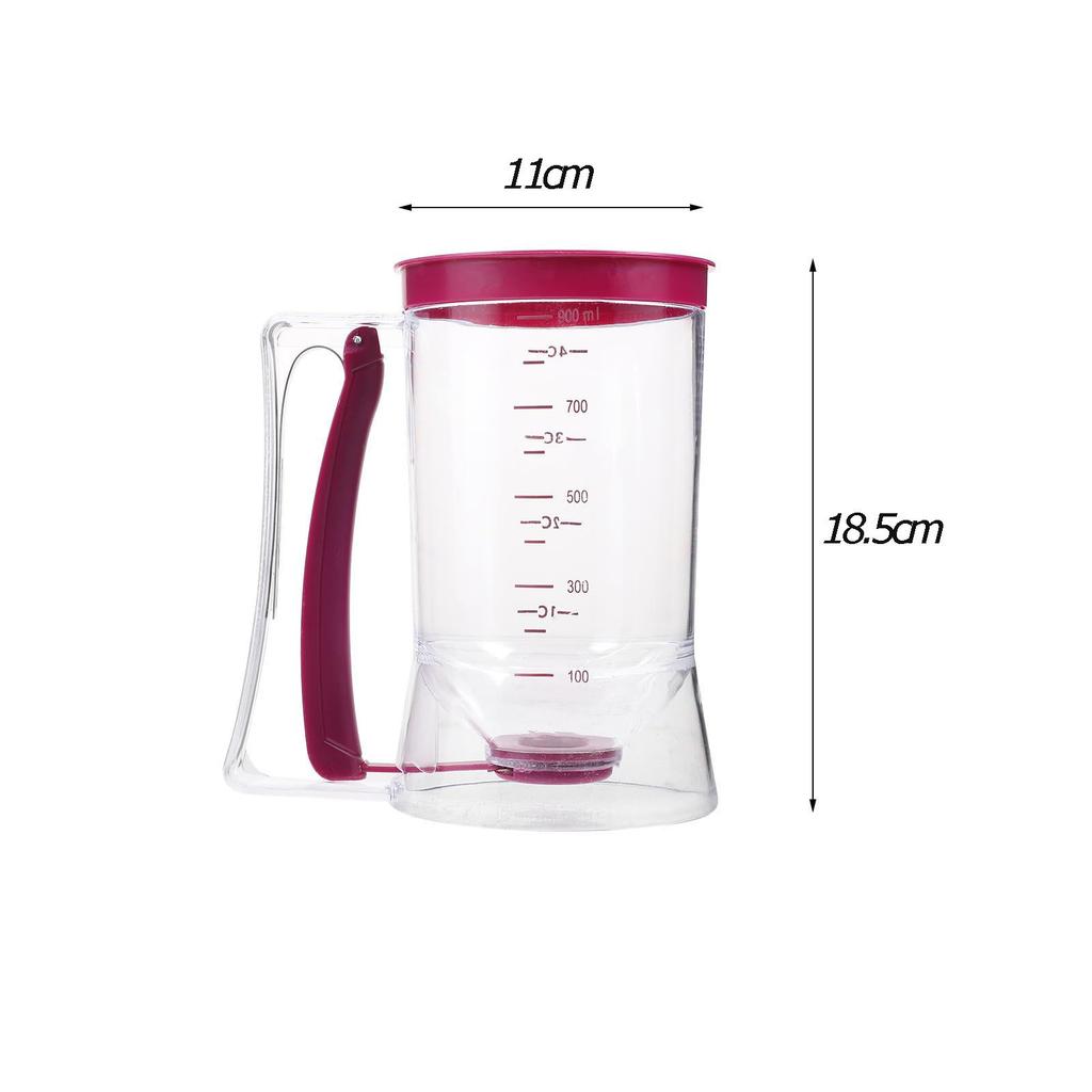 900ml Batter Dispenser Cupcake Pancake Batter Dispenser with Measuring Labels Baking Tools Cake Muffin Mix Funnel Measuring Cup