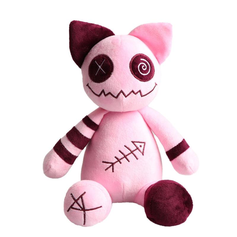 

New Zombie Cat Plush Toys Funny Sitting Cat Doll Soft Home Decoration Ornaments Skin-friendly Companion Doll Gifts For Friends 23cm розовый