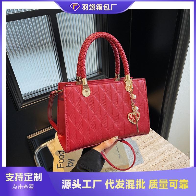 Large-capacity Bags for Women's Niche, Usually Available In Red Envelopes, Portable Red Wedding Special Women's Bags, Bridal Bags
