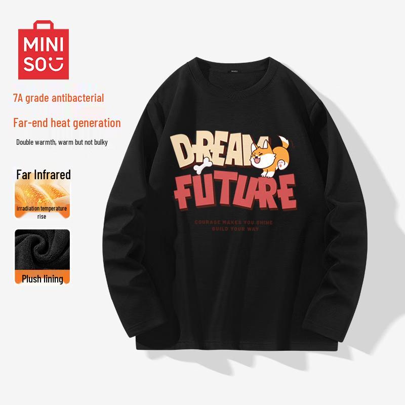 MINISO Men s Thermal Fleece Long Sleeve Base Layer T-Shirt 3XL