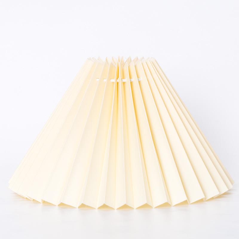 Ceramic Lamp with Retro Pleated Fabric Shade for Living Room or Bedroom Table