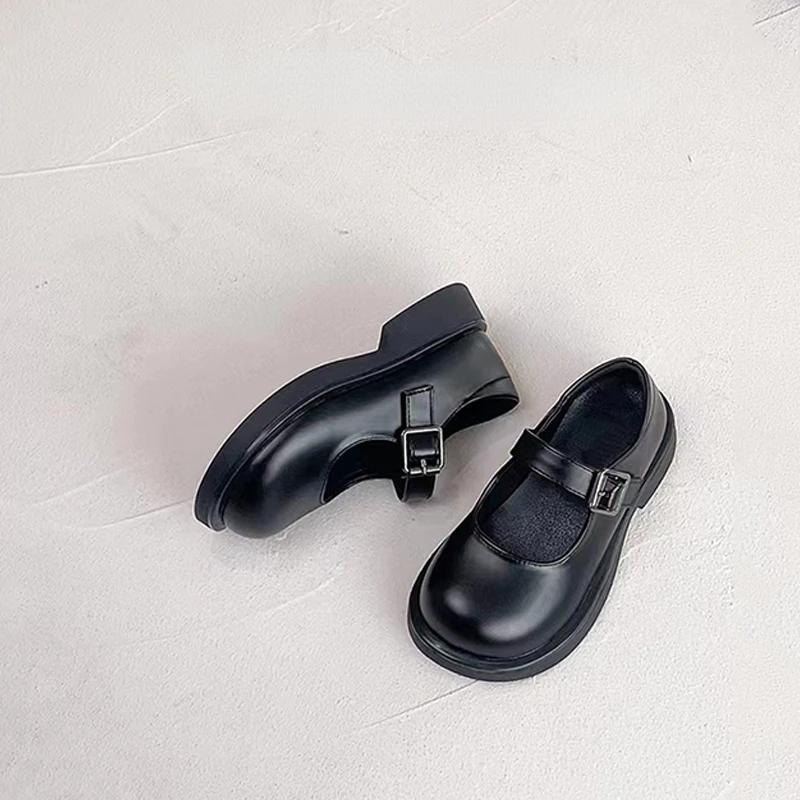 Girls Leather Shoes for Party Wedding Simple Children School Performance Shoes Round-toe Fashion Kids Loafers Anti-Slippery New