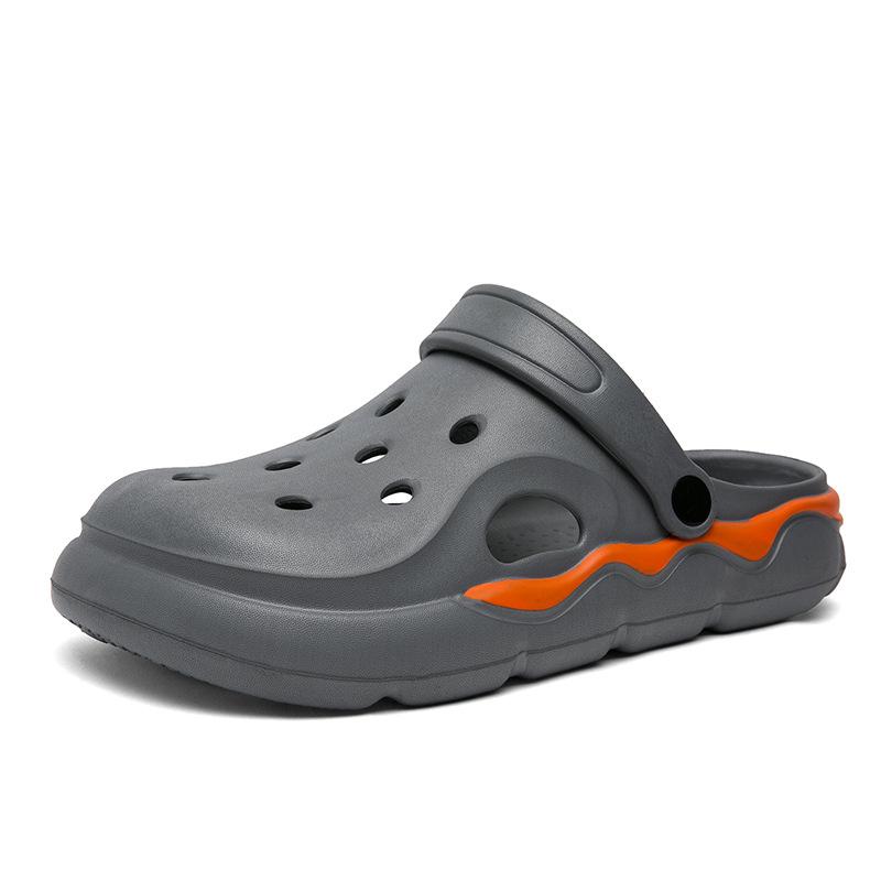 Pantofi cu găuri Bărbați Purtați Papuci cu talpă groasă antiderapantă cu vârf acoperit Călcat pe rahat Exterior Casual Sandale de plajă