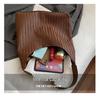 Women's Retro Woven Underarm Crossbody Tote - Solid Color Versatile Handbag