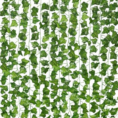 12PC Strands Artificial Lvy Leaf Vine Garland Fake Foliage Hanging Plants