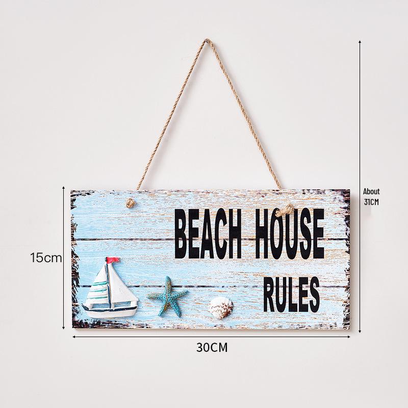 Приветственный знак на тему океана: Креативный настенный декор в средиземноморском стиле для комнат и ресторанов