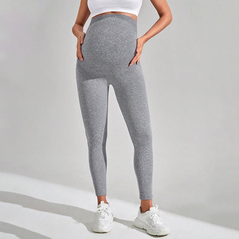 European & American High-Waist Maternity Yoga Pants: Seamless, Elastic, Butt-Lifting Sportswear