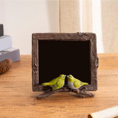 Bird Photo Frame Table, American Home Desktop Bedroom Decoration Retro Picture Frame Resin Crafts Ornaments