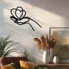 1 st KÄRLEK Metallkonst Väggdekor, Det Är En Metallväggskulptur För Par Och Även En Hjärtformad Metallmural Väggdekor. Lämplig för hemmet