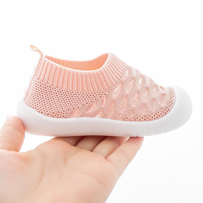Baby Shoes Anti-slip Breathable Infant Crib Floor Socks with Rubber Sole for Children Girls Boys Mesh Shoes Soft Bottom Slippers