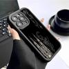 Černý Nový Styl Drážkovaný Hradní Schodiště iPhone 15/16/17 Pro Max Ochranný Kryt