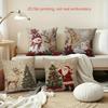 Christmas Pillowcase: Snowman, Reindeer, Bunny and Santa Claus Pattern New Year Home Decoration 2d Flat Printing