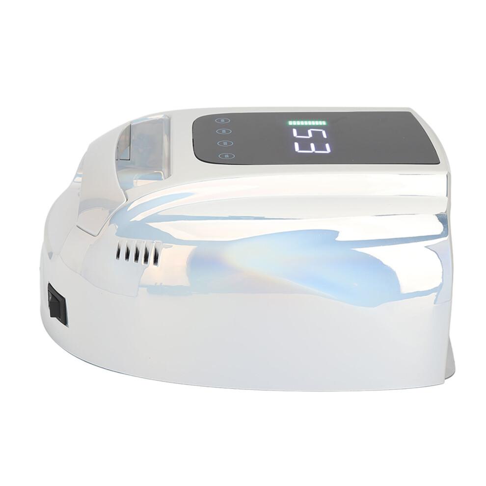 UV Nail Light 96W 42 Light Chips Rechargeable Nail Curing Lamp Nail Dryer for Gel Polish Silver Plating Color 100‑240V EU Plug