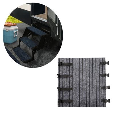 Outdoor Campers Stair Mat Universal 18''x18'' Size Nonslip Adjustable Stair Cover Carpets Keep Your Campers Clean