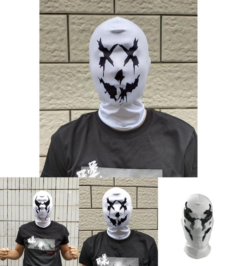 2020 Watchmen Rorschach Mask Cosplay Hooded Face Covering For All Seasons And Genders