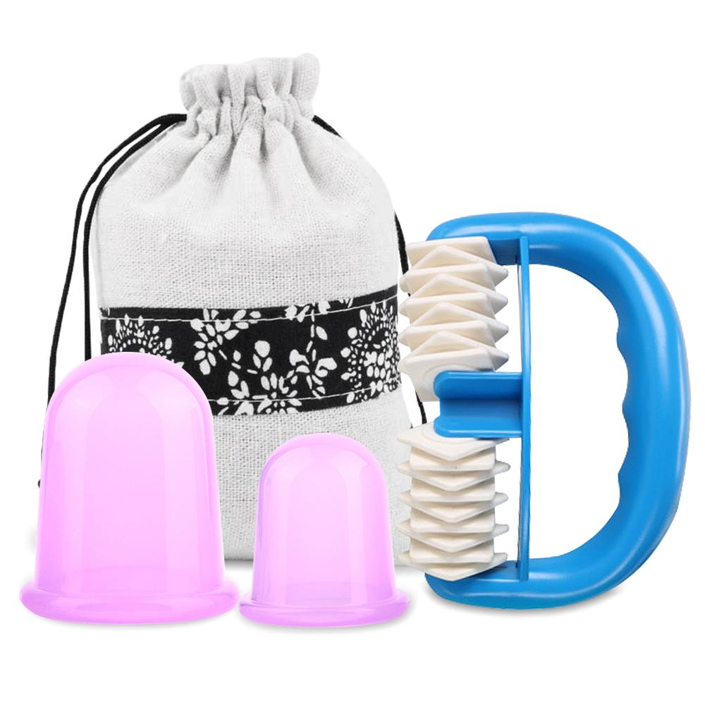 Anti-Cellulite-Silikon-Saugnäpfe Banken Vakuummassage Schröpfmassagegerät für Glas Physiotherapie Dosen Set Fatburner Geschenktüte