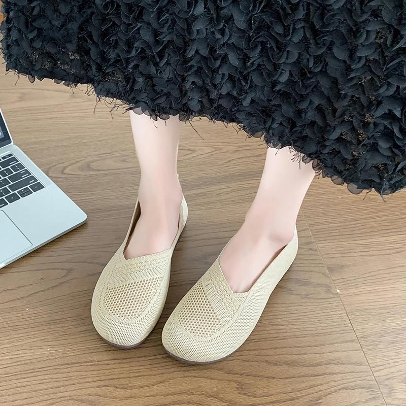Fashion 2025 Spring and Autumn Popular Sales Breathable and Comfortable Women's Low-top Shoes Solid Color Light-mouthed Single Shoes