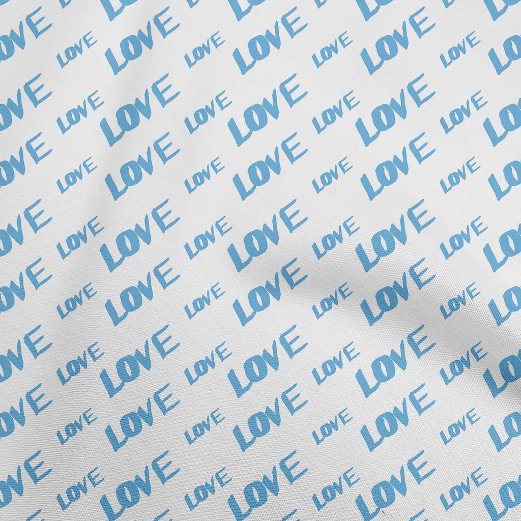 oneOone Cotton Poplin Fuschia Pink Fabric Writing Love Dress Material Fabric Print Fabric By The Yard 42 Inch