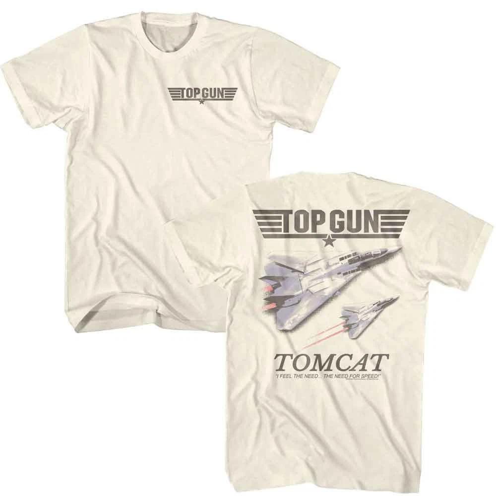 Top Gun - Tomcat - American Classics - Natural 2-Sided Short Sleeve T-Shir 100