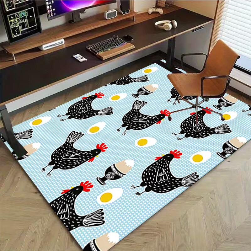 1PC Chicken Egg Extra Large Non-Slip Floor carpet, Office, family, bedroom, Studio - Large Area Rug Indoor Rugs, Vibrant Colors-A278
