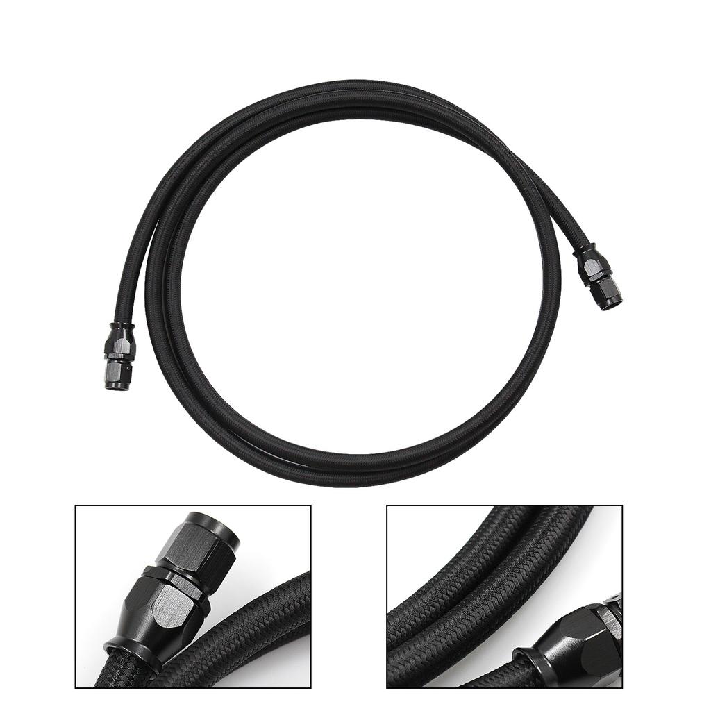 6AN 7FT PTFE Braided Transmission Cool Hoses Lines Kit For Chevy Ford TH350 700R4 TH400