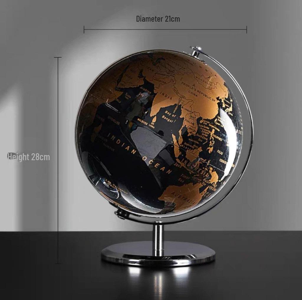 Mini Globe Wine Cabinet with English Ornaments: Home & Office Decor Piece