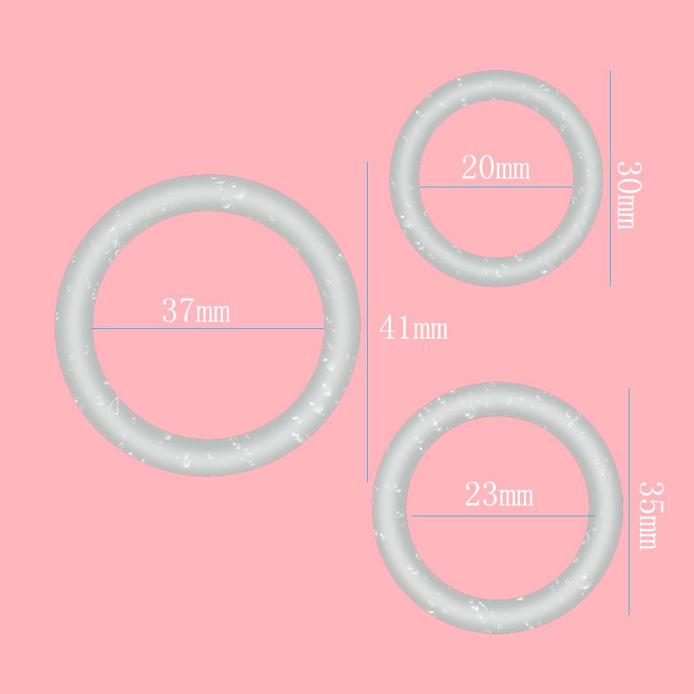 3PCS Cock Rings Flash In The Night Lock Durable Silicone Penis Ring Sex Toys For Men Male Delay Ejaculation Scrotum Lock Ring