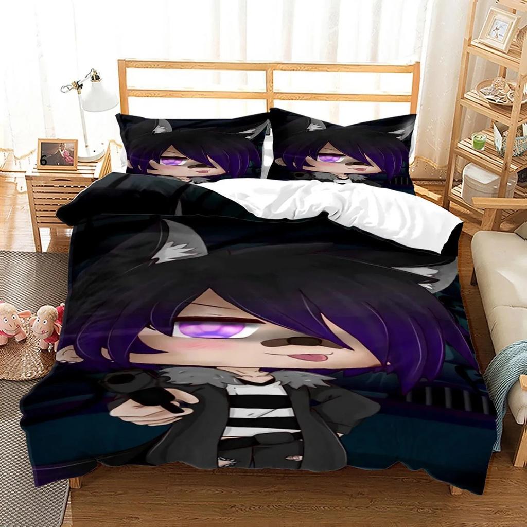 3D Printed New Gacha Life Bedding Set Pillowcase Duvet Cover 3Pcs Double Twin Full Queen King Adult Boys Bedclothes Quilt Cover