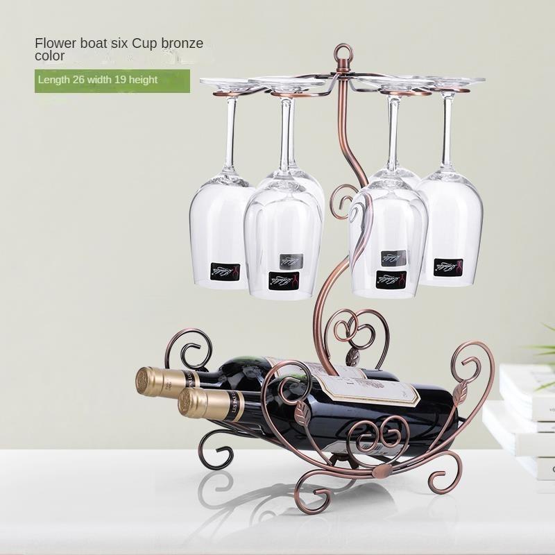 Household Wine Glass Holder Wine Cabinet Wine Rack Decoration Wine Decoration Upside Down Wine Bottle Rack Modern Light Luxury Wine Rack