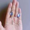 Polaris Earrings: Low-Allergen Y2K Gothic White AB Glass Dangles