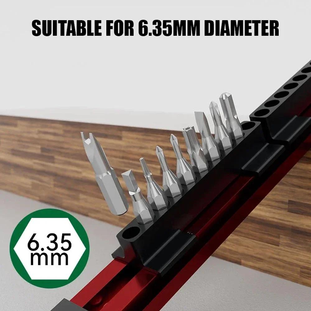 Magnetic Screwdriver Bit Holder Organizer 40 Slots Tool Manager Storage Case for Electrician DIY Projects Gifts Workshop Garage