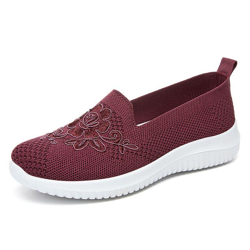Summer New Fabric Shoes with Shallow Mouth and Lightweight Slip Resistant Fly Woven Mesh Surface