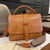 Douxiaozhu Fashion Vegetable-Tanned Leather Boston Handbag