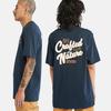 Timberland Letter Print Crew Neck Short Sleeve T-Shirt Unisex Tops Deep-Sapphire-Blue A6QY5-433