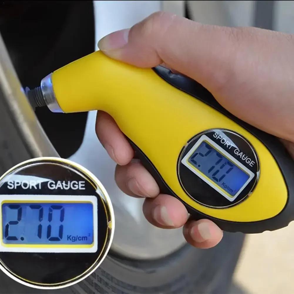 

Car Bike Truck Auto Air PSI Meter Tester Tyre Digital Tire Pressure Gauge LCD жовтий