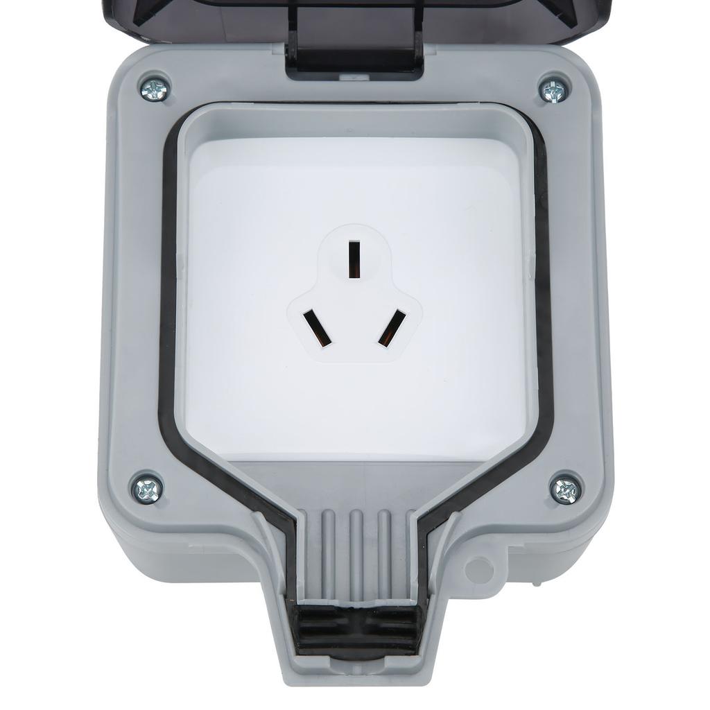 3 Holes Power Socket Waterproof Outdoor Wall Socket for Parking Lot Construction Site 220V