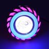 Kidonn 2X Bi-Headlight Projector Lens Light with LED Angel Devil Eye Headlight (Pink and Blue)