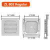 Electrical Cabinet Fan Filter Louver Grille ZL801/802/803/804/805/806, Dustproof Ventilation & Heat Dissipation Axial Fan Cover