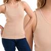 Women's Cotton Tank-Top Classic Strappy T-shirt MORAJ XL BEIGE