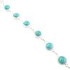 Natürlicher Blauer Türkis Edelstein 925 Sterlingsilber Schmuck Handgefertigtes Armband RB-9-37